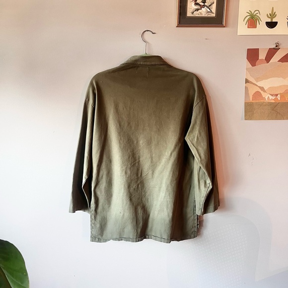 Mien Chore Coat in Olive Green Size Small - Picture 2 of 5